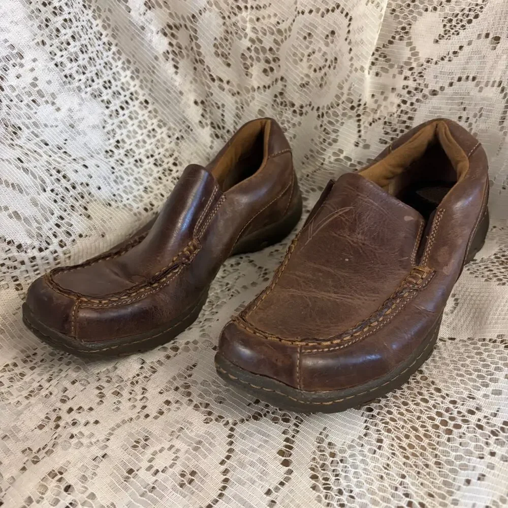 B.O.C Eric Men's US 9 M Brown Leather Loafers Shoes